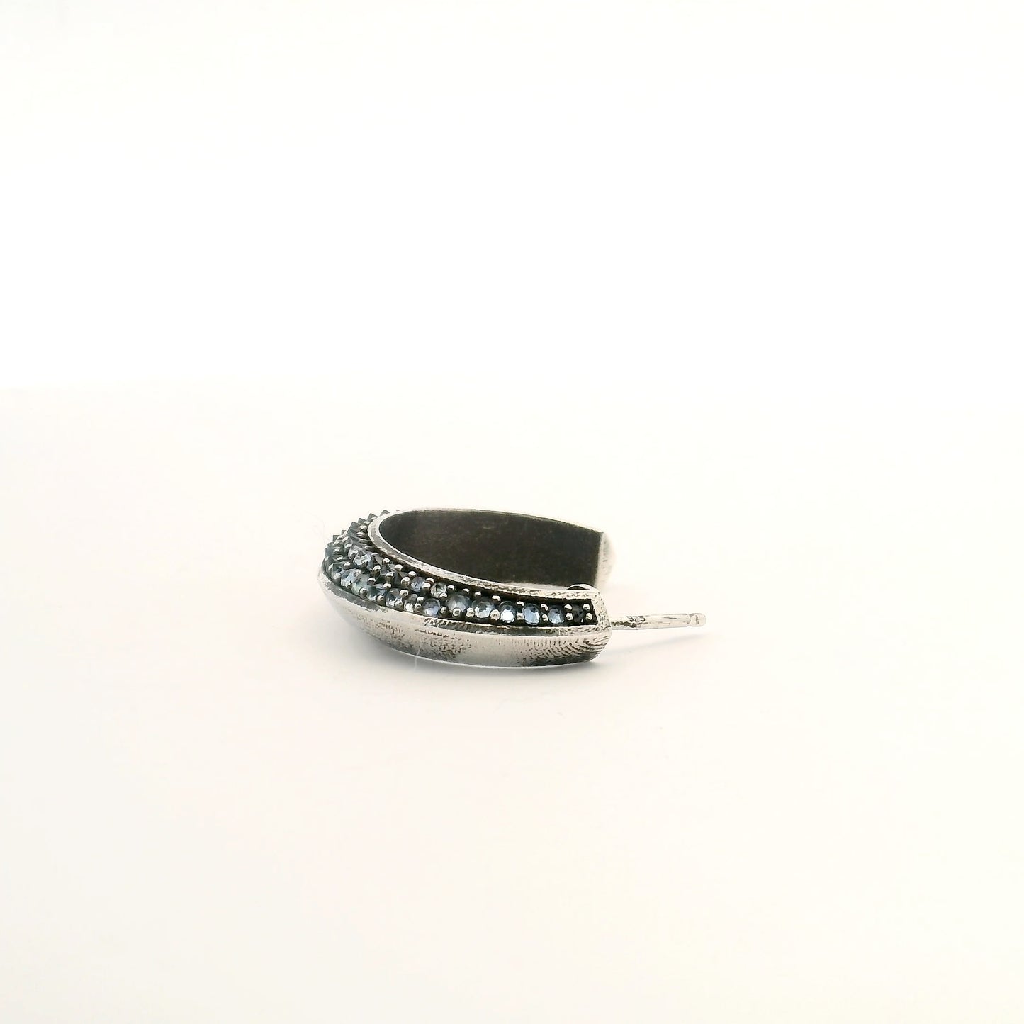 Object B -  BLUE SAPPHIRE PIERCED EARRING SMALL