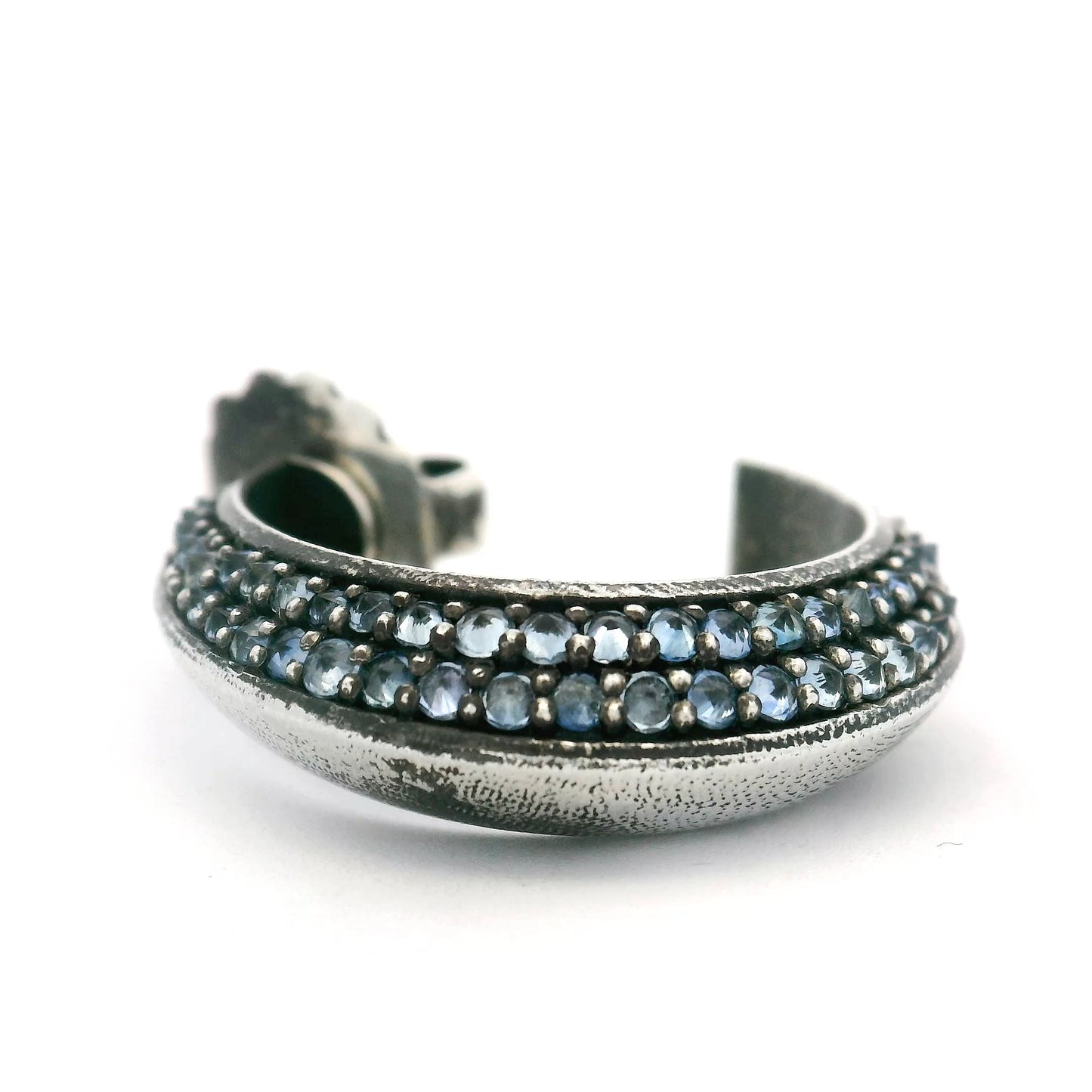 Object B -  BLUE SAPPHIRE PIERCED EARRING SMALL