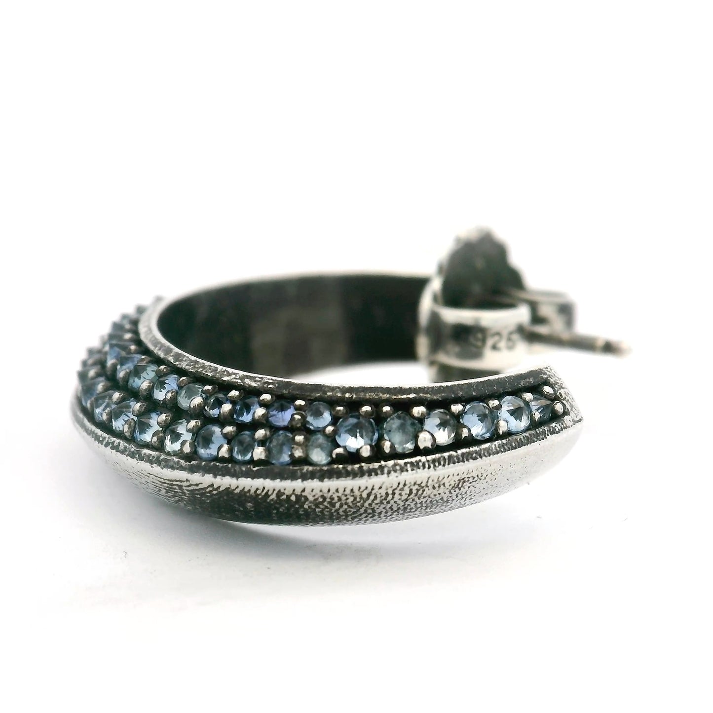 Object B -  BLUE SAPPHIRE PIERCED EARRING SMALL
